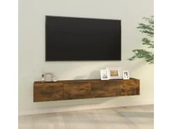 vidaXL TV-WandSchränke 2 Stk. Räuchereiche 100x30x30 cm Holzwerkstoff Modell 1