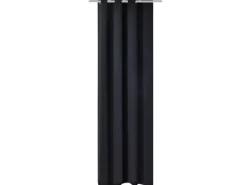 vidaXL Verdunkelungsvorhang mit Metallösen 270 x 245 cm Schwarz
