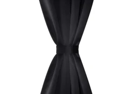 vidaXL Verdunkelungsvorhang mit Metallösen 270 x 245 cm Schwarz