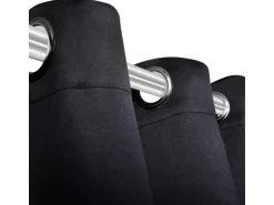 vidaXL Verdunkelungsvorhang mit Metallösen 270 x 245 cm Schwarz