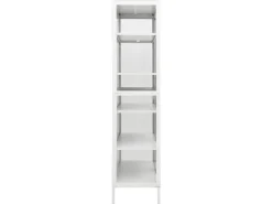 vidaXL Vitrine Weiß 90x40x180 cm Stahl und Gehärtetes Glas