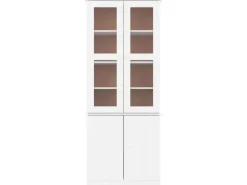 vidaXL Vitrinenschrank ALTA Weiß 77x35x186,5 cm Massivholz Kiefer 353950