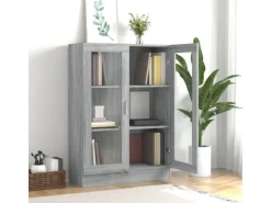 vidaXL Vitrinenschrank Grau Sonoma 82,5x30,5x115 cm Holzwerkstoff