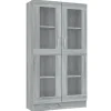 vidaXL Vitrinenschrank Grau Sonoma 82,5x30,5x150 cm Holzwerkstoff