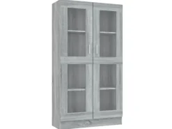 vidaXL Vitrinenschrank Grau Sonoma 82,5x30,5x150 cm Holzwerkstoff