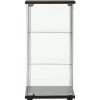 vidaXL Vitrinenschrank Hartglas Schwarz