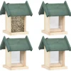 vidaXL Vogelfutterhäuser 4 Stk. Tannenholz