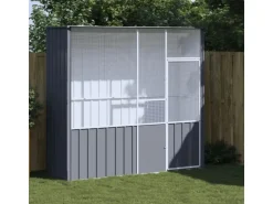 vidaXL Voliere Anthrazit 215x78x200 cm Verzinkter Stahl