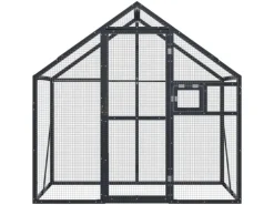 vidaXL Voliere Anthrazit 179x100x185 cm Aluminium