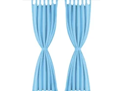 vidaXL Vorhänge Mikro-Satin 2 Stk mit Schlaufen 140 x 175 cm Türkis