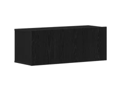 vidaXL Wand TV Schrank 4 Stk Schwarz Eichen-Optik Holzwerkstoff 3393361