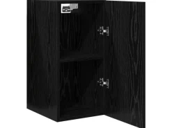 vidaXL Wand TV Schrank Schwarz Eichen-Optik 30,5 x 30 x 60 cm 875069
