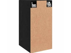 vidaXL Wand TV Schrank Schwarz Eichen-Optik 30,5 x 30 x 60 cm 875069