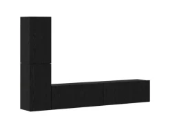 vidaXL Wand TV Schrank Schwarz Eichen-Optik Holzwerkstoff 3393271