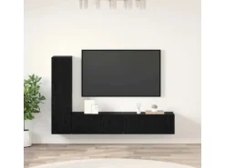 vidaXL Wand TV Schrank Schwarz Eichen-Optik Holzwerkstoff 3393271