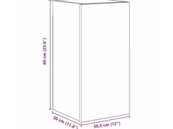vidaXL Wand TV Schrank Schwarz Eichen-Optik Holzwerkstoff 3393271