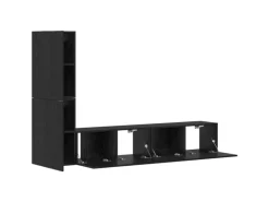 vidaXL Wand TV Schrank Schwarz Eichen-Optik Holzwerkstoff 3393271