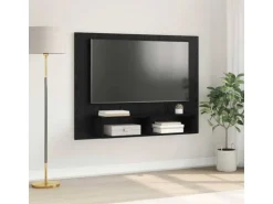 vidaXL Wand TV Schrank Schwarz Eichen-Optik 120 x 23,5 x 90 cm 875187