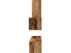 vidaXL Wand TV Schrank Set 4-Tlg Altholz 200 x 30 x 30 cm Holzwerkstoff 3393465