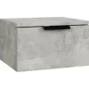vidaXL Wand-Nachttisch Betongrau 34x30x20 cm