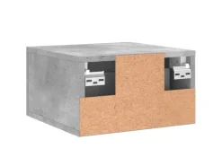 vidaXL Wand-Nachttisch Betongrau 35x35x20 cm Modell 7
