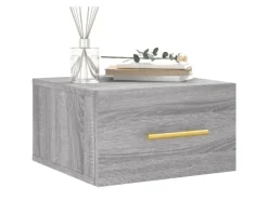 vidaXL Wand-Nachttisch Grau Sonoma 35x35x20 cm Modell 1