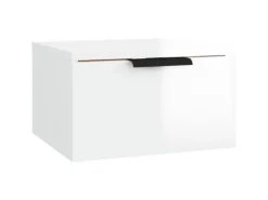vidaXL Wand-Nachttisch Hochglanz-Weiß 34x30x20 cm