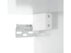 vidaXL Wand-Nachttisch Hochglanz-Weiß 34x30x20 cm