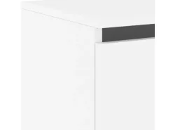 vidaXL Wand-Nachttisch mit LED-Leuchten Weiß Modell 4