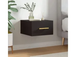 vidaXL Wand-Nachttisch Schwarz 35x35x20 cm Modell 7