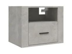 vidaXL Wand-Nachttische 2 Stk Betongrau 50x36x40 cm