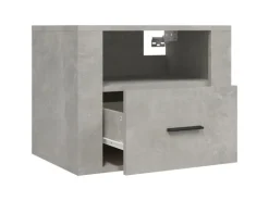 vidaXL Wand-Nachttische 2 Stk Betongrau 50x36x40 cm