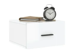 vidaXL Wand-Nachttische 2 Stk Hochglanz-Weiß 35x35x20 cm Modell 7