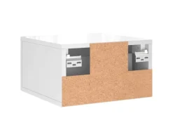 vidaXL Wand-Nachttische 2 Stk Hochglanz-Weiß 35x35x20 cm Modell 7