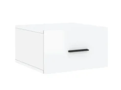 vidaXL Wand-Nachttische 2 Stk Hochglanz-Weiß 35x35x20 cm Modell 7