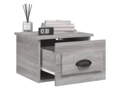vidaXL Wand-Nachttische 2 Stk Grau Sonoma 41,5x36x28 cm