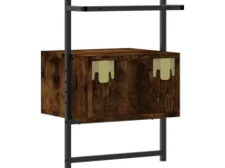 vidaXL Wand-Nachttische 2 Stk Räuchereiche 35x30x51 cm Holzwerkstoff