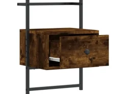 vidaXL Wand-Nachttische 2 Stk Räuchereiche 35x30x51 cm Holzwerkstoff