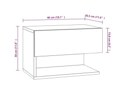 vidaXL Wand-Nachttische 2 Stk Räuchereiche Holzwerkstoff Modell 4