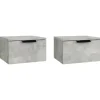 vidaXL Wand-Nachttische 2 Stk Betongrau 34x30x20 cm