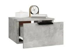 vidaXL Wand-Nachttische 2 Stk Betongrau 34x30x20 cm