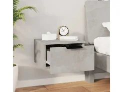 vidaXL Wand-Nachttische 2 Stk Betongrau 34x30x20 cm
