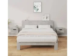 vidaXL Wand-Nachttische 2 Stk Betongrau 34x30x20 cm