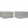 vidaXL Wand-Nachttische 2 Stk Grau Sonoma 35x35x20 cm Modell 1
