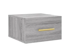 vidaXL Wand-Nachttische 2 Stk Grau Sonoma 35x35x20 cm Modell 1