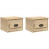 vidaXL Wand-Nachttische 2 Stk Sonoma-Eiche 41,5x36x28 cm