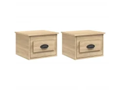 vidaXL Wand-Nachttische 2 Stk Sonoma-Eiche 41,5x36x28 cm