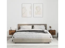 vidaXL Wand-Nachttische 2 Stk Braun Eichen-Optik 41,5x36x28 cm