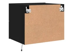 vidaXL Wand-Nachttische mit LED-Leuchten 2 Stk Schwarz Modell 5