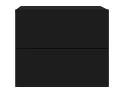 vidaXL Wand-Nachttische mit LED-Leuchten 2 Stk Schwarz Modell 5